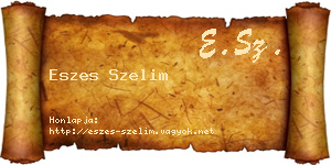 Eszes Szelim névjegykártya